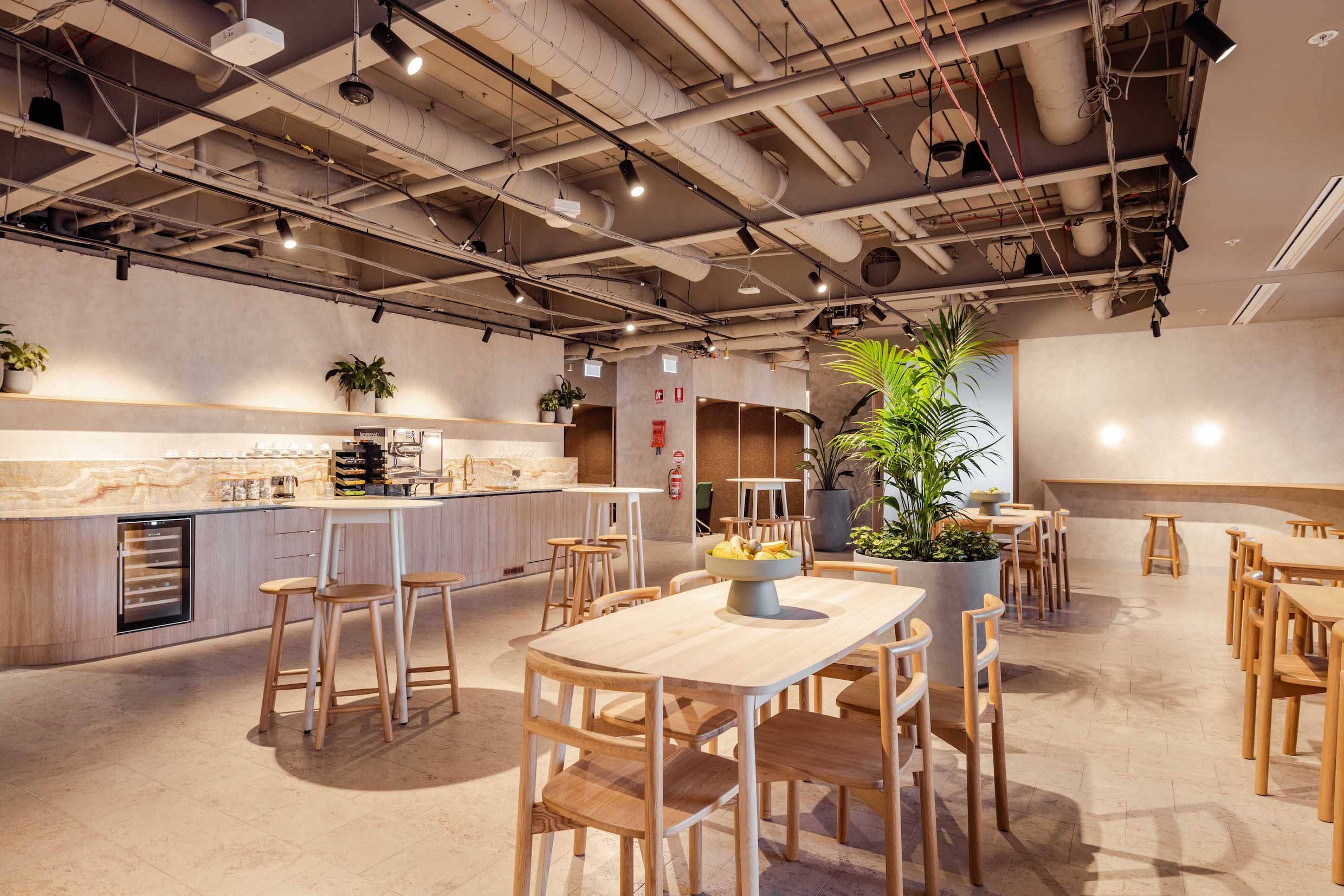 The members’ cafe at 385 Bourke Street in Melbourne