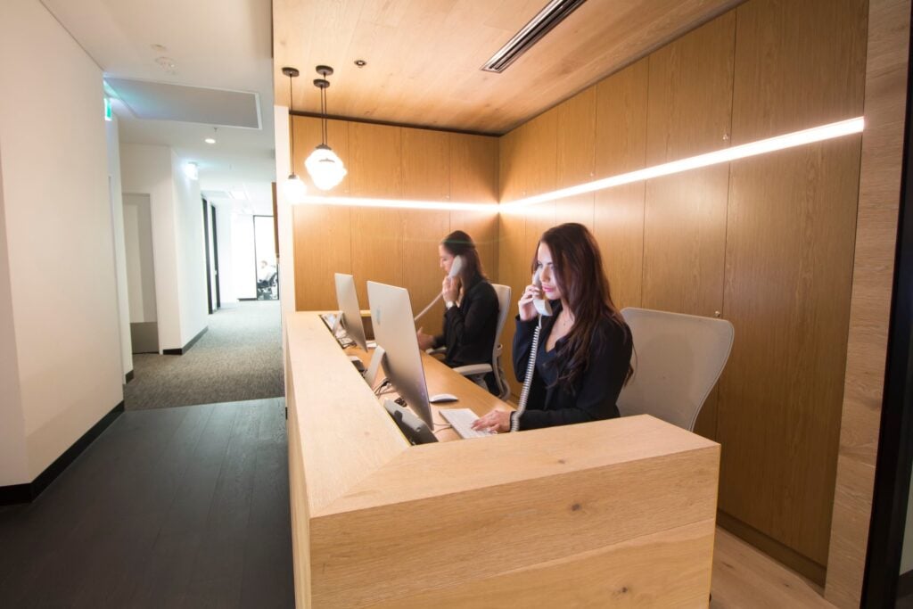 The member services team at the Clarence reception desk